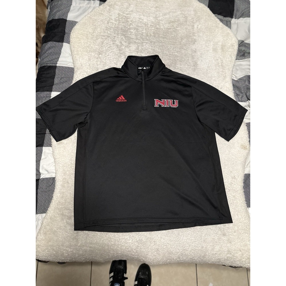 Northern Illinois Huskies NIU Team Issued Adidas Climalite 1/4 Zip Jacket XL
